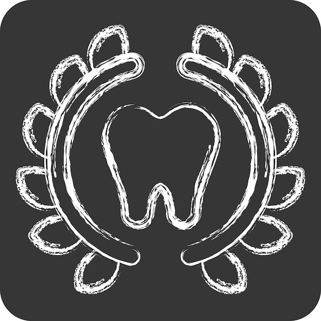 Vetor Ícones braces relacionados ao símbolo dental giz estilo design simples editável ilustração simples