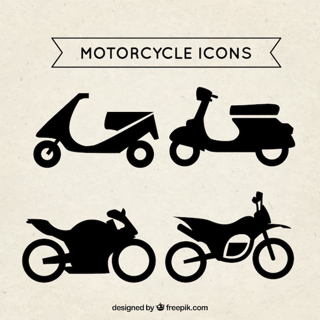 Vetor Ícones da motocicleta