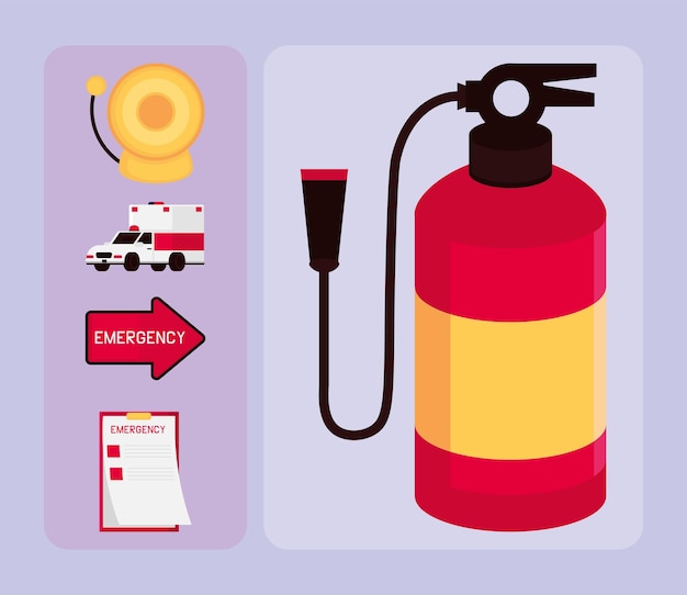 Ícones de atenção de emergência