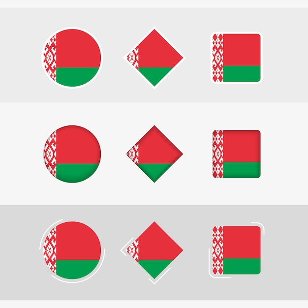 Ícones de bandeira da Micronésia definem bandeira vetorial da Micronésia