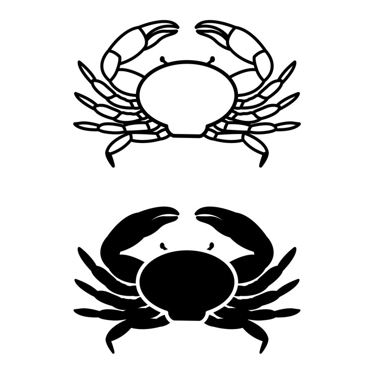 Vetor ícones de caranguejo