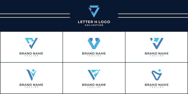 Vetor Ícones de design de logotipo moderno de letra v para negócios de luxo elegante simples