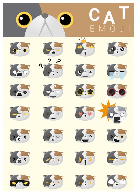 Ícones de emoji de gato