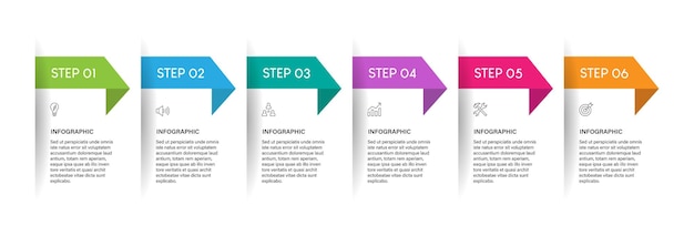 Ícones de infográfico de cronograma de visualização de dados de negócios projetados para modelo de fundo abstrato