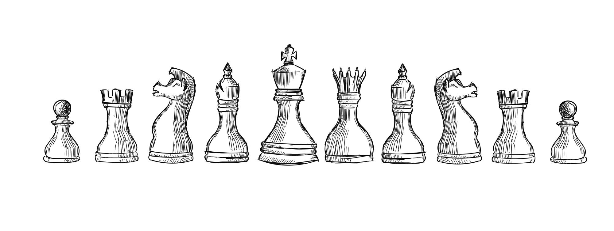 ícones De Peças De Xadrez Com Nome. Jogo De Tabuleiro. Silhuetas Pretas  Isoladas Sobre Fundo Branco. Silhuetas Brancas Isoladas Em Ilustração do  Vetor - Ilustração de castelo, silhuetas: 271072051