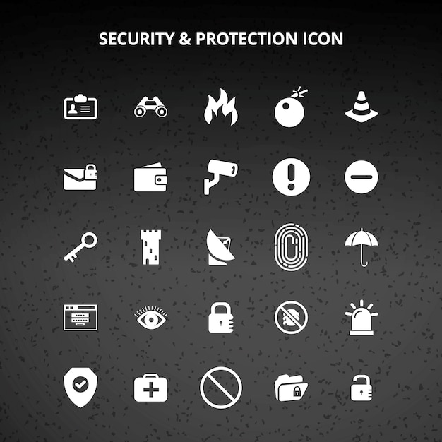 Ícones de segurança e proteção