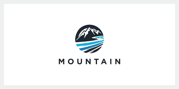 Vetor Ícones de vetor de inspiração de design de logotipo de montanha vetor premium