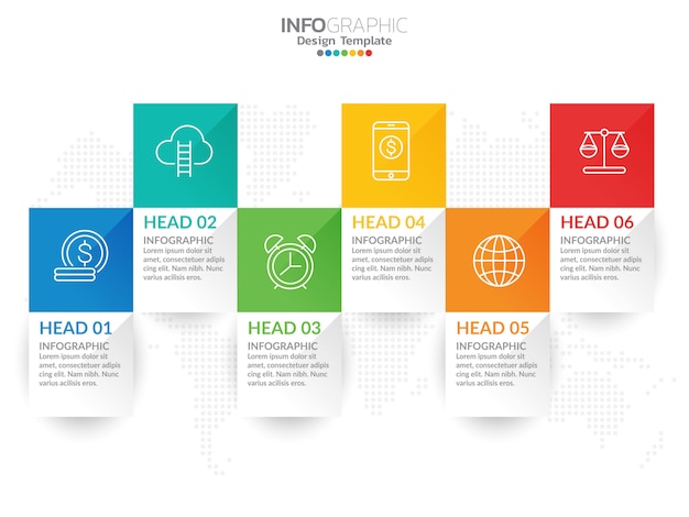 Ícones de vetor e marketing cronograma infográfico design