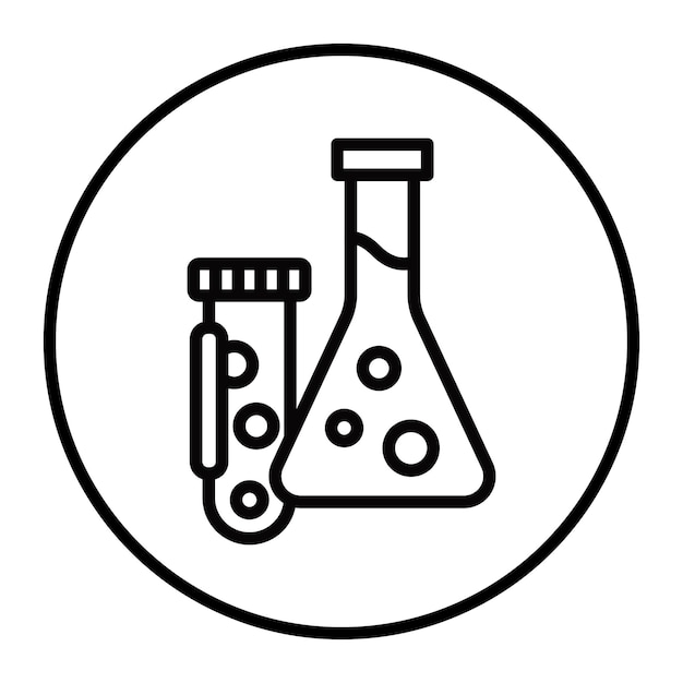 Ícones de vetores de laboratório médico
