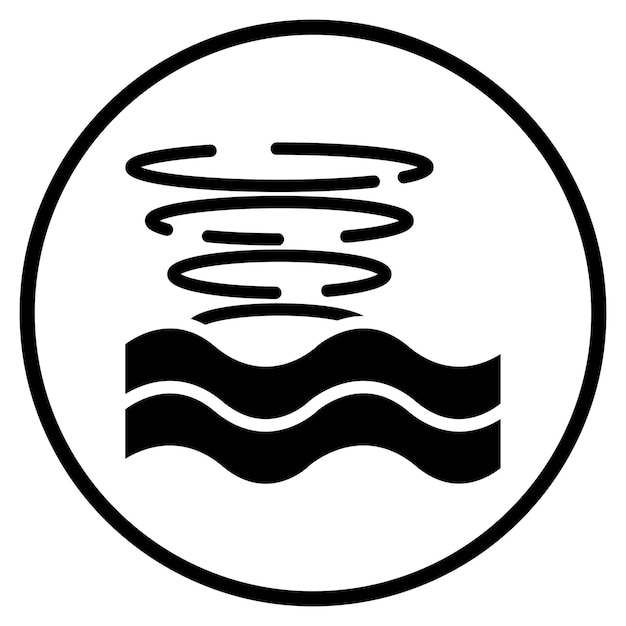 Ícones de vetores de tsunamis