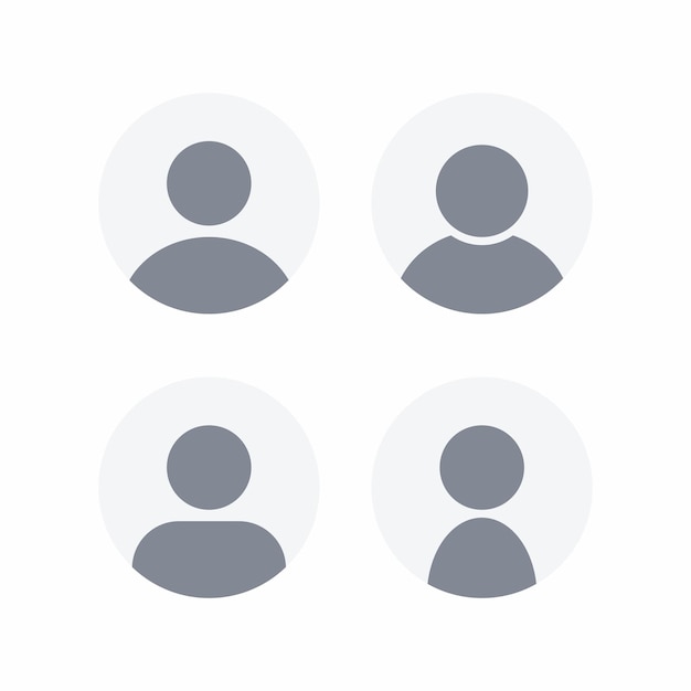 Ícones do perfil do utilizador