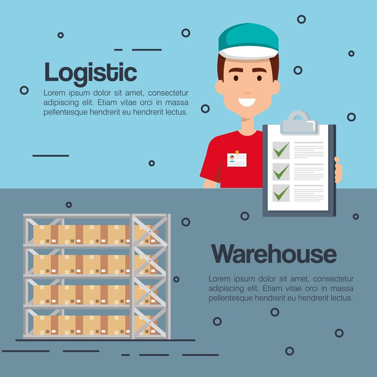 Vetor ícones empresariais de serviços logísticos