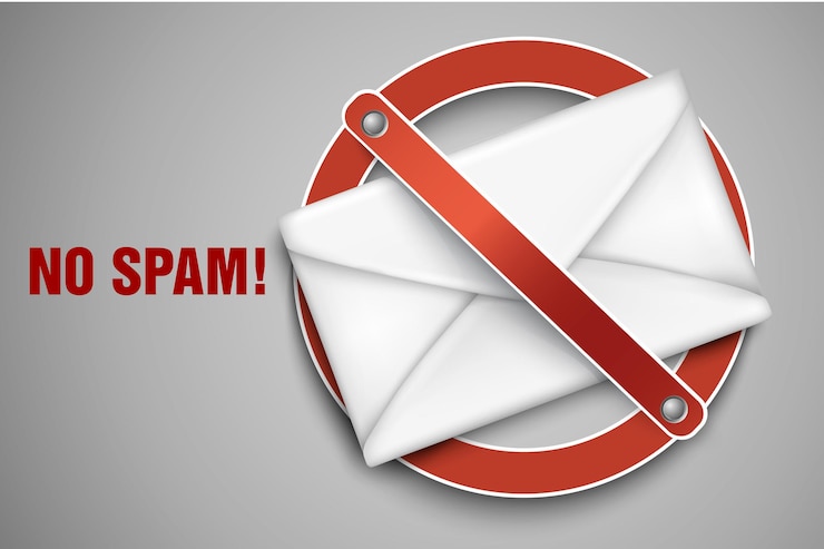 Vetor ícones impedem spam