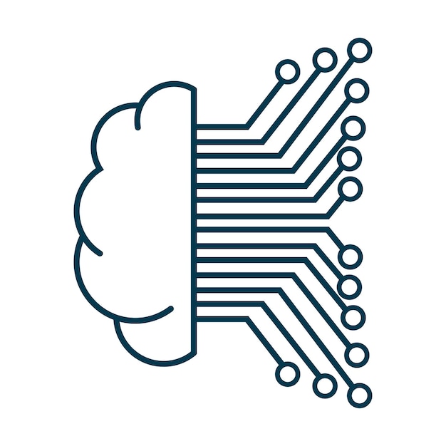 Ícones inteligentes artificiais de ícones de inteligência artificial de símbolos ai de alta qualidade definidos em linha