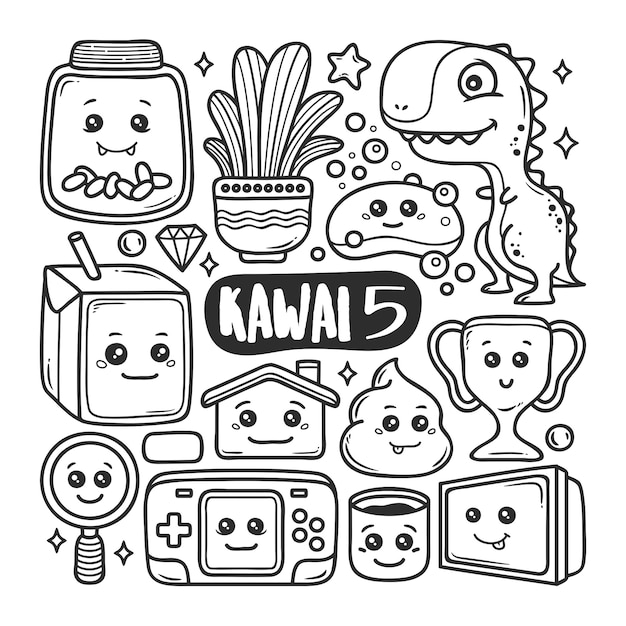 101 desenhos kawaii para colorir