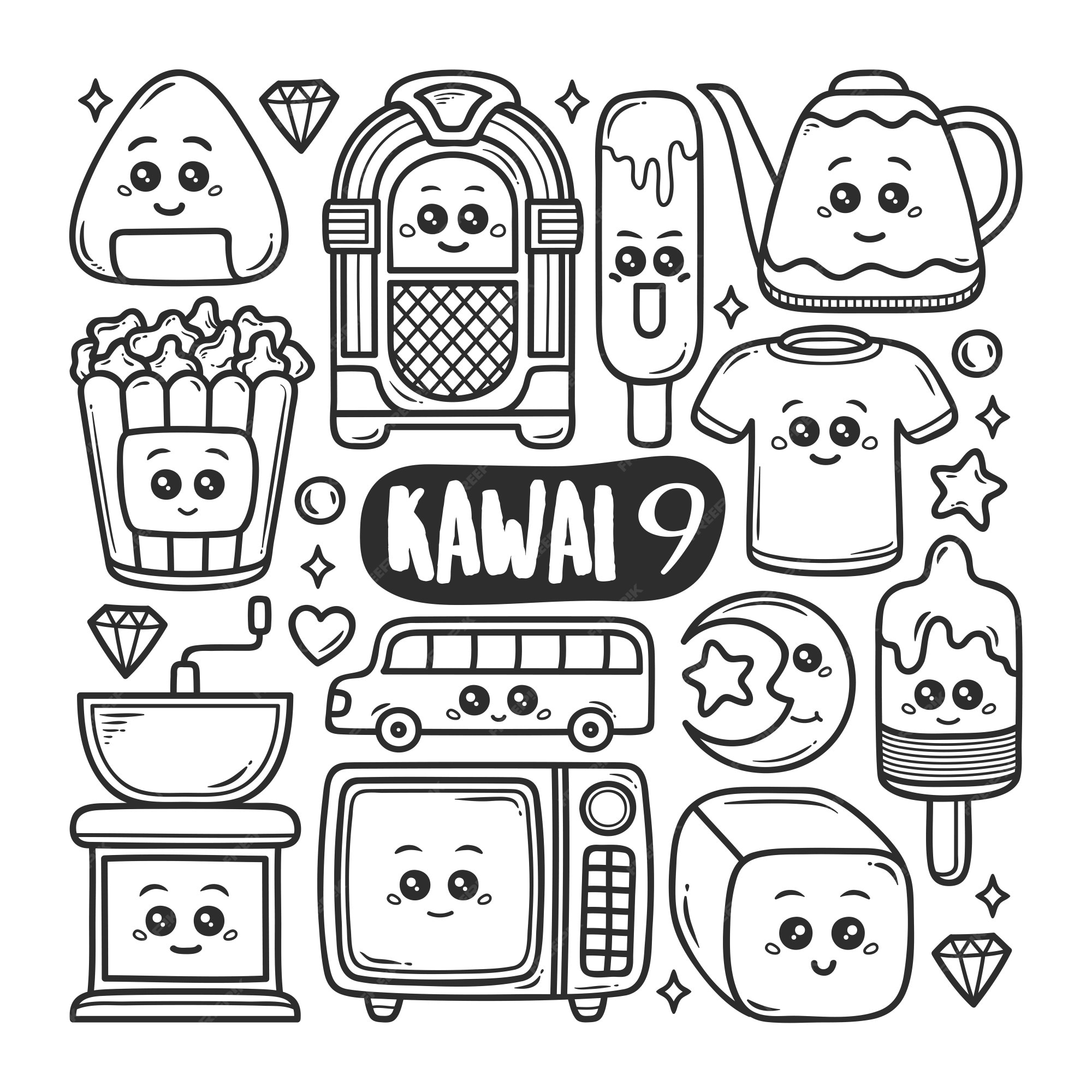 desenhos para colorir kawaii 105 –  – Desenhos para Colorir