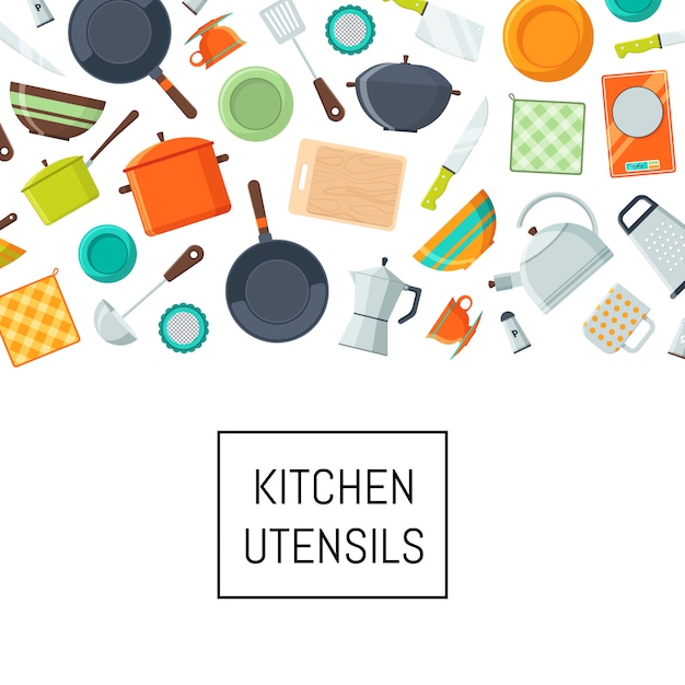 Ícones lisos de utensílios de cozinha