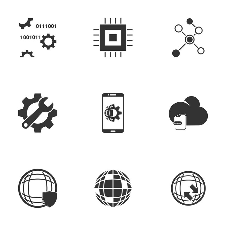 Vetor ícones para tecnologia de temas