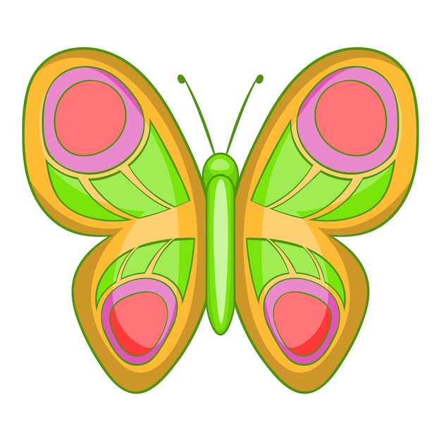 Vetor iconha de borboleta com asas longas ilustração de desenho animado de ícone vetorial de borboletta para design web