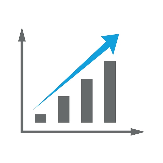 Icônico de Aumento Gráfico de Crescimento Iconico de Análise de Estatísticas de Ganhos