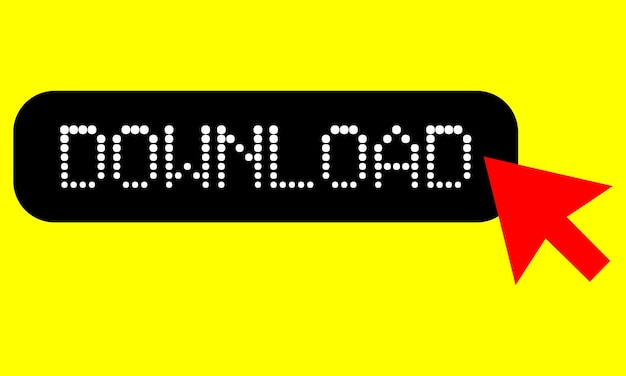Vetor icônico de download botão de download da web.