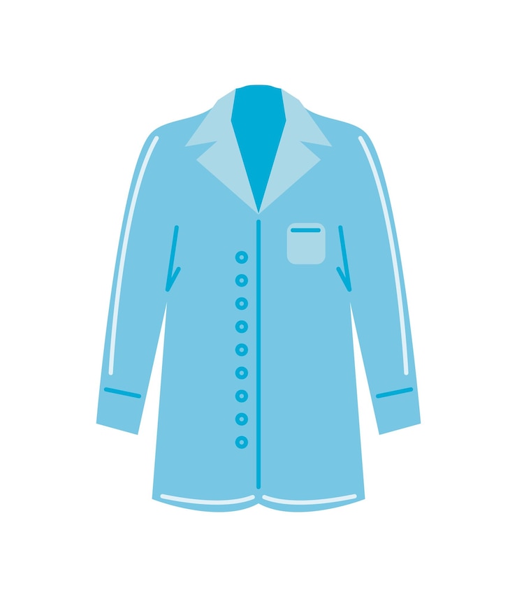 Vetor icono de laboratório de casaco desenho isolado