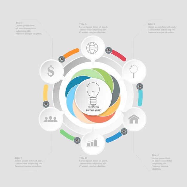 Ideia círculo de infográficos de negócios