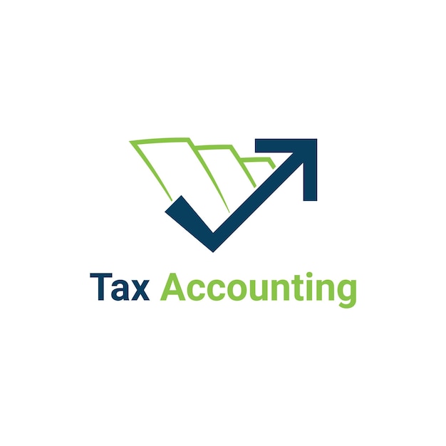Ideia criativa de design de logotipo de contabilidade fiscal