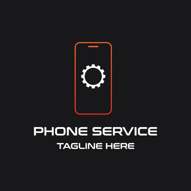 Ideia criativa de design de logotipo de serviço de telefone moderno