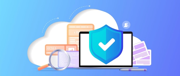 Ideia de armazenamento em nuvem Antivírus Computação online programação de servidor de backup de banco de dados da Internet