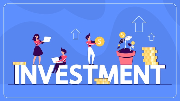 Ideia de banner de web de riqueza de investimento e finanças.
