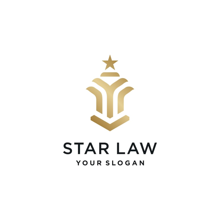 Vetor ideia de design de logotipo de estrela com conceito de estilo único