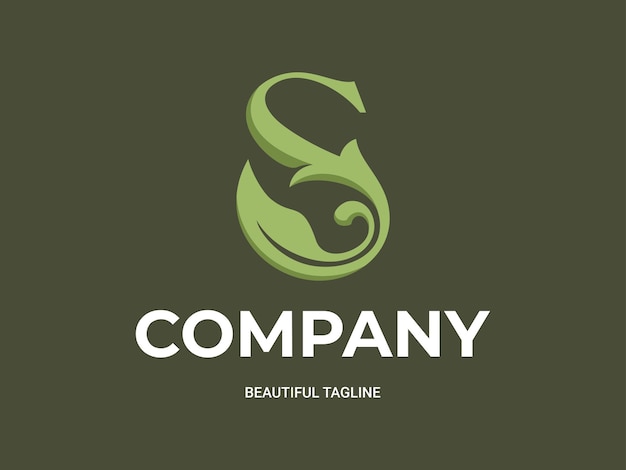 Vetor ideia de design de logotipo de letra de luxo com nome de folha inicial para marca ou empresa