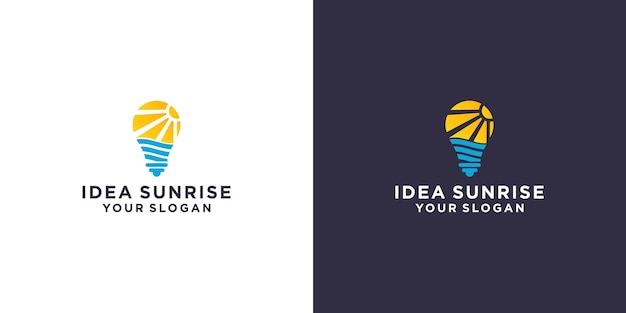 Ideia de design de logotipo para o nascer do sol