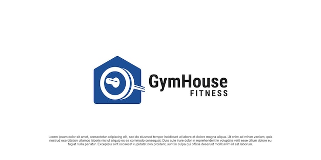 Ideia de ícone de logotipo de casa de fitness