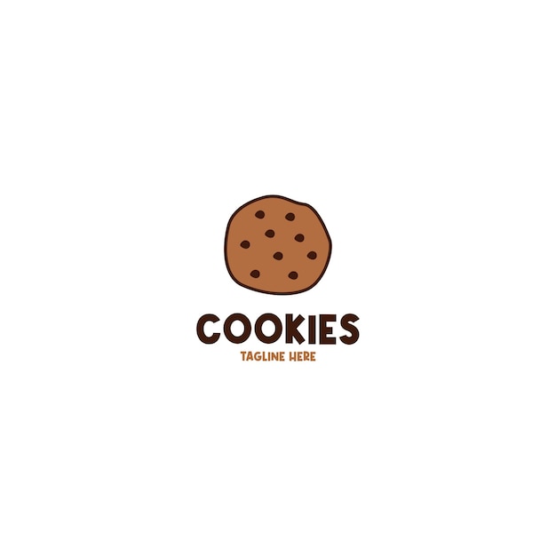 Vetor ideia de ilustração do conceito de design de logotipo de biscoitos vetoriais