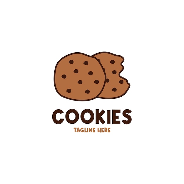 Vetor ideia de ilustração do conceito de design de logotipo de biscoitos vetoriais