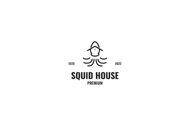 Ideia de ilustração vetorial de design de logotipo de casa de lula