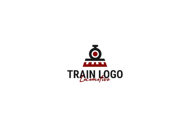 Vetor ideia de ilustração vetorial de design de logotipo de trem plano