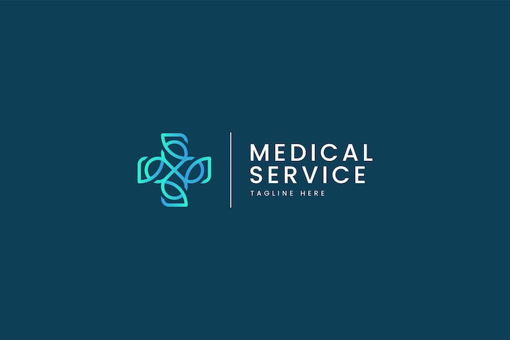 Vetor idéia de logotipo médico cruz e infinito abstrato moderno seguro de serviço de medicina de saúde