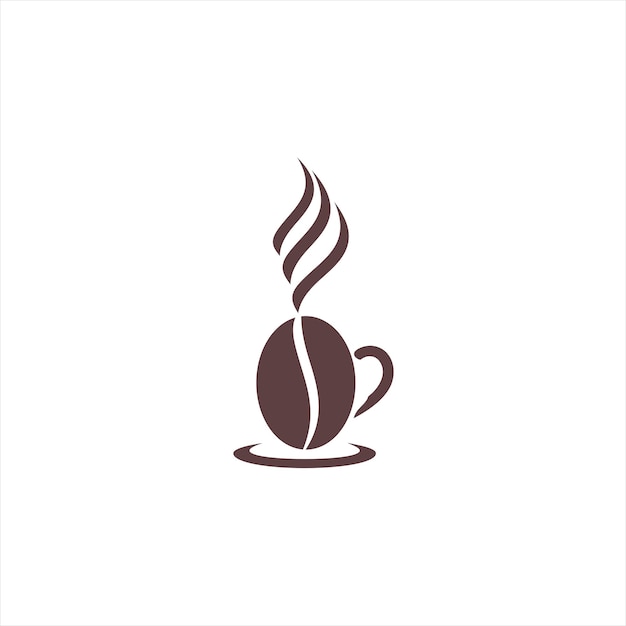 Vetor ideia de modelo de design de logotipo de café moderno com cor marrom