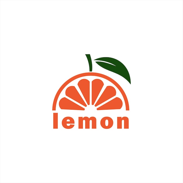 Vetor ideia de modelo de design de logotipo de fruta moderna com laranja