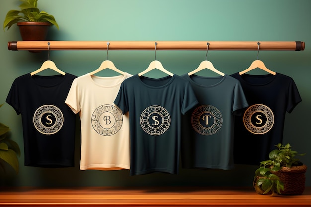 Vetor idéia de modelo de design de logotipos de monogramas vetoriais para jarra de camiseta e outros produtos