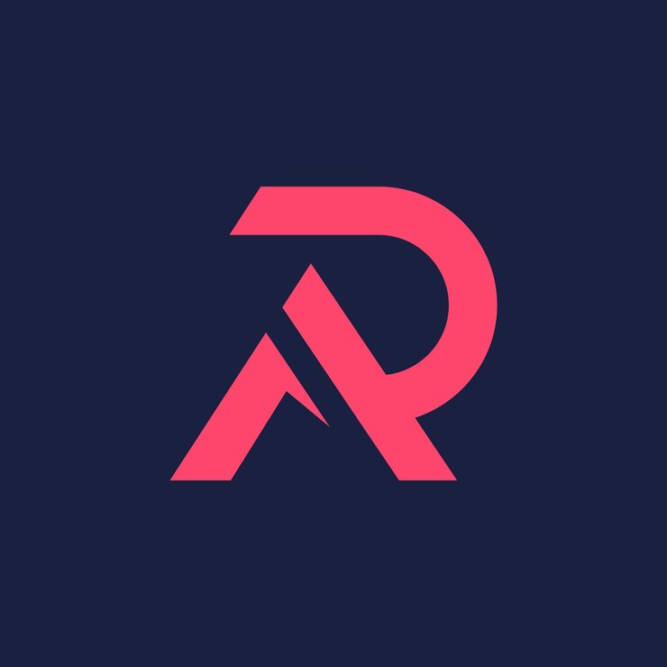 Ideia vetorial de design de logotipo da letra R com conceito criativo