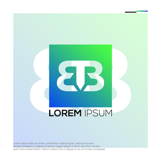 Idéias de design de logotipo bb com iniciais modernas