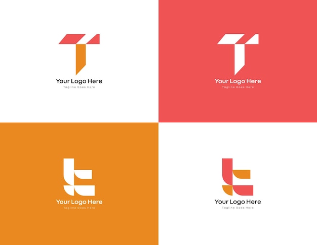 Idéias de design de logotipo com a letra t para viagens de tecnologia, turismo, transporte e muito mais