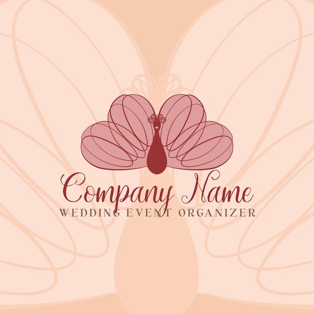 Vetor ideias de design de logotipo da wedding planner company.