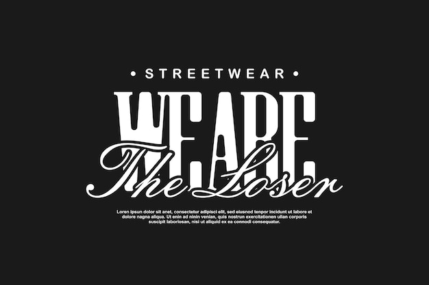 Ideias de design de roupas de rua vetoriais conceito de design de t-shirt gráfico vetorial adequado para impressão