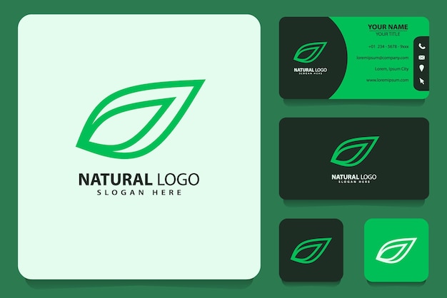 Ideias de logotipo de folha verde e inspiração de design de modelo de marca comercial