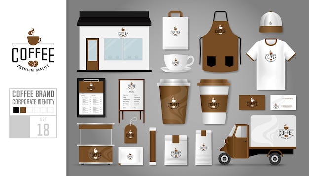 Identidade corporativa para cafeteria.